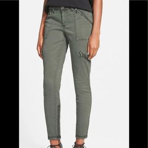 Blank NYC Utility Zippered Skinny Jeans, Olive, 27